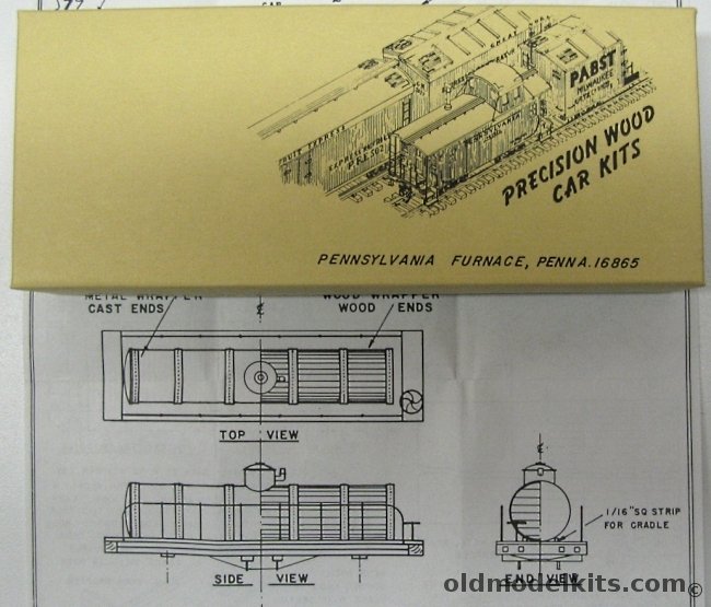 Ye Olde Huff-N-Puff HO 1880s Wood Tanker Car - Craftsman Kit, 381 plastic model kit